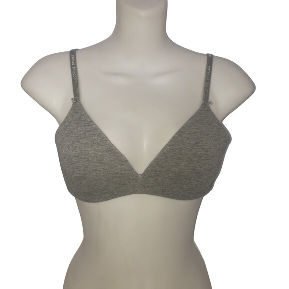 PINK Victoria's Secret Other - Victoria's Secret PINK Gray No Wire T Shirt Bra Size 32C